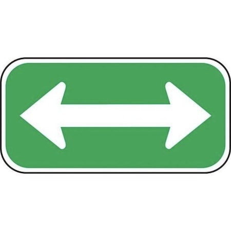Accuform TRAFFIC SIGN DOUBLE ARROW 6 in X 12 in FRP288RA
